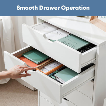 OLIXIS 7 Drawer Mobile File Cabinet with Wheels for Home Office