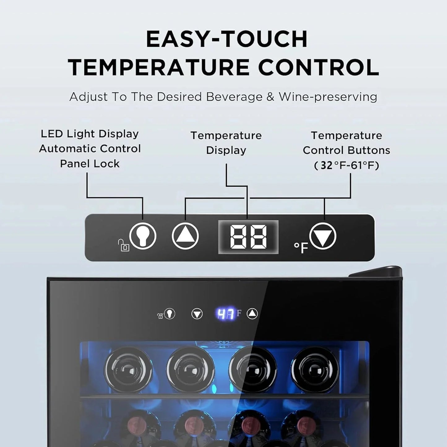 Mini Fridge 130 Can Beverage Refrigerator Cooler, 3.2 Cu.Ft Drink Fridge for Soda Wine Beer, Adjustable Temperature Control for Home Office, Black