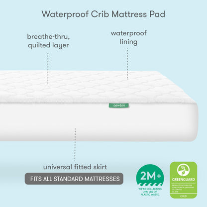 NEWTON BABY Waterproof Crib Mattress Pad | Ultra-Breathable Comfort