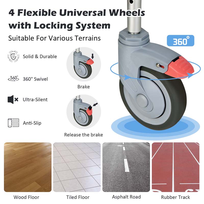 4 In 1 Bedside Commode Chair Shower Wheelchair With Detachable Bucket Padded Mobile Toilet Chair - Comfortable And Ergonomic Design
