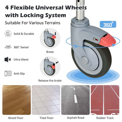 4 In 1 Bedside Commode Chair Shower Wheelchair With Detachable Bucket Padded Mobile Toilet Chair - Comfortable And Ergonomic Design