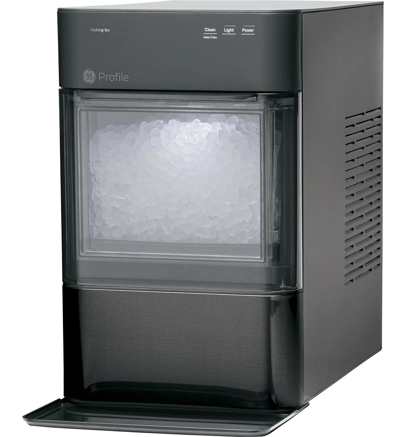 Countertop Nugget Ice Maker with Side Tank | Ice Machine with WiFi Connectivity | Smart Home Kitchen Essentials | Stainless Steel