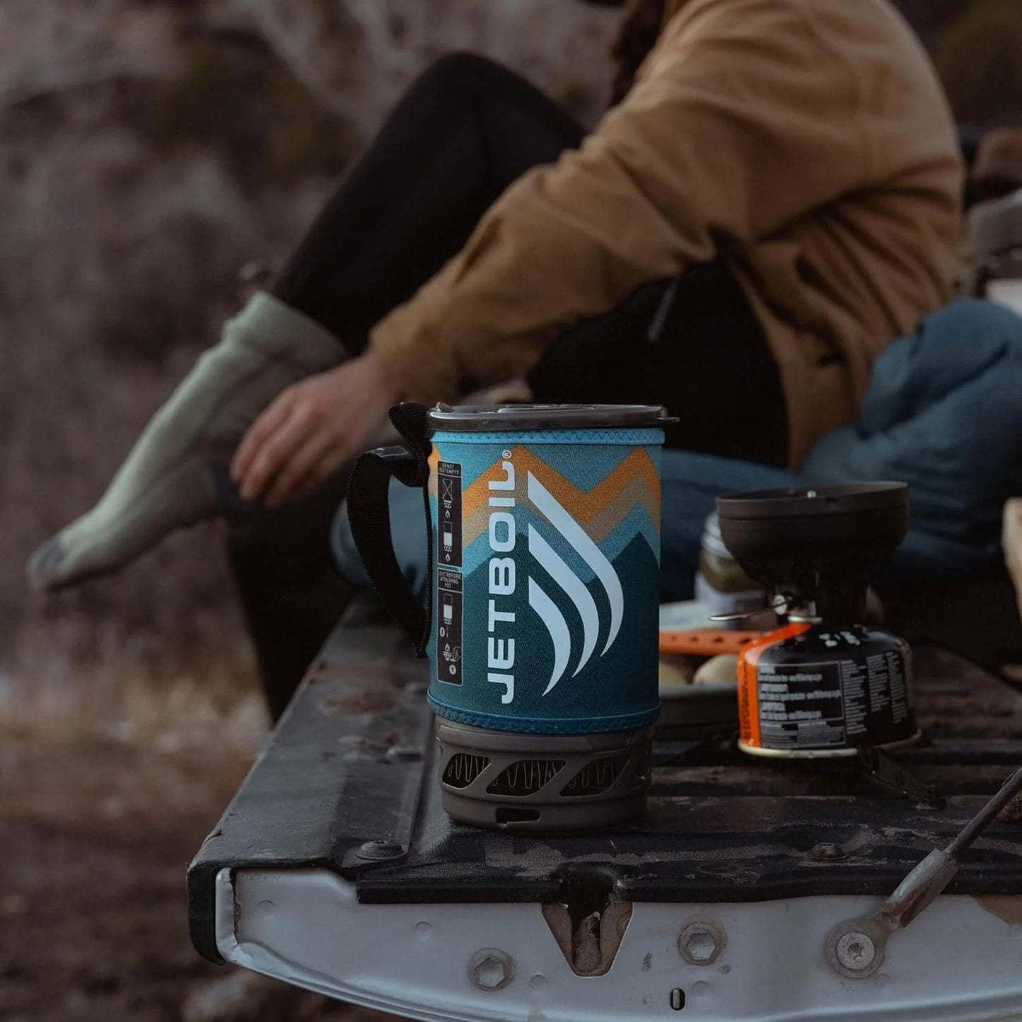Flash Camping and Backpacking Stove System, Portable Propane/Isobutane Burner with Cooking Cup for Outdoor Trips and Hiking