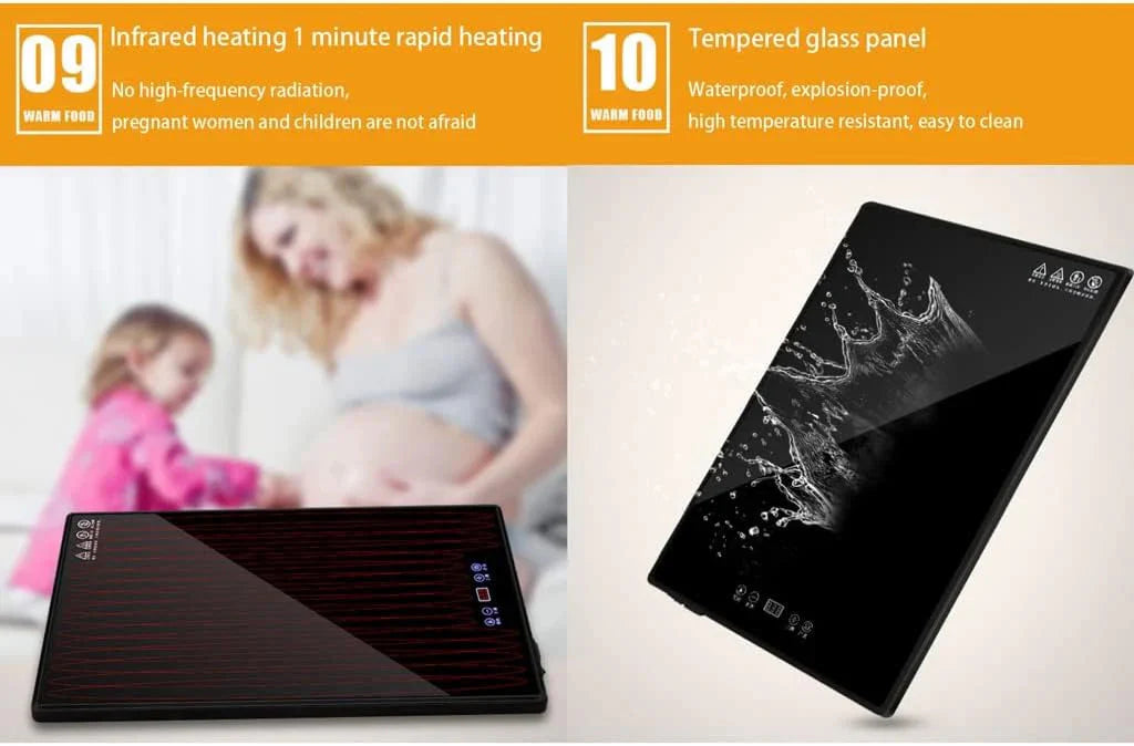 Electric heating tray 22.8x15 buffet server food heating tray electric heating tray