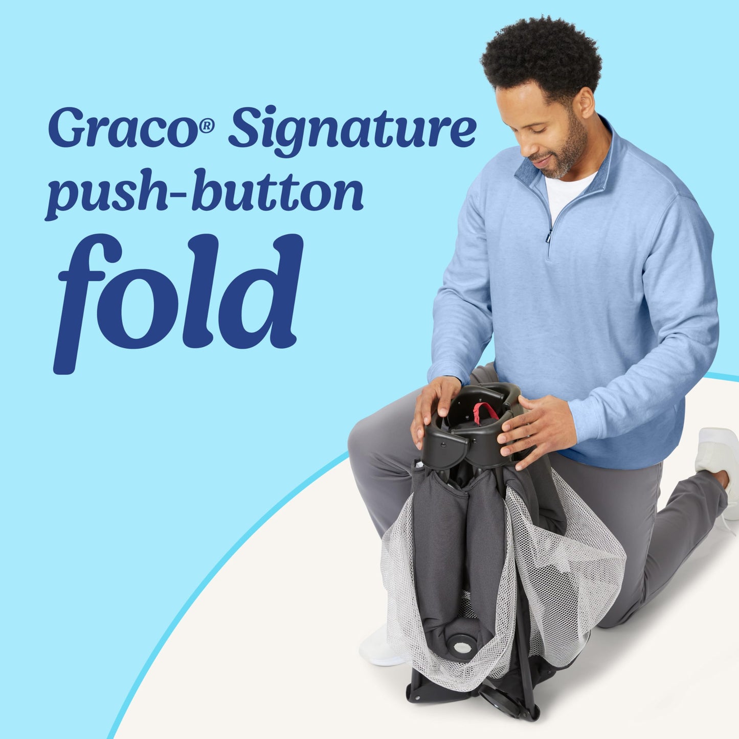 GRACO On The Go Zip Pack 'n Play with Bassinet & Playpen