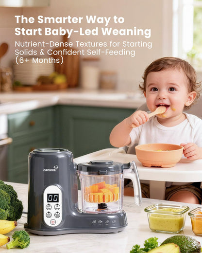 GROWNSY Baby Food Maker - One Step Steamer & Blender