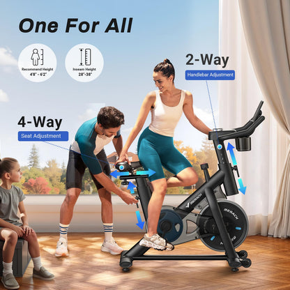 MERACH Exercise Bike with App & 300lbs Capacity