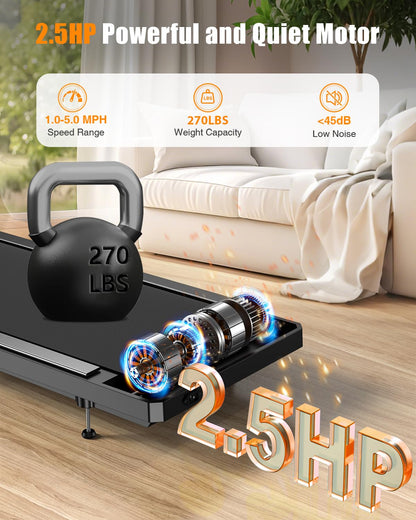HCOIW Walking Treadmill Pad with Incline - 2 in 1 Portable
