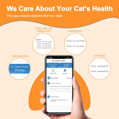 FRCFRC Automatic Cat Litter Box - Self-Cleaning, App Control