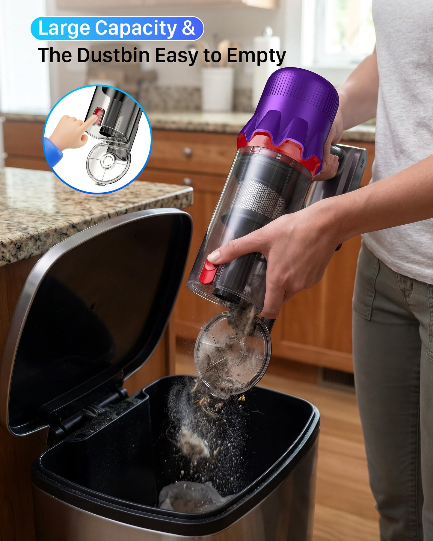 IXLION Cordless Vacuum Cleaner - Powerful, Lightweight HEPA Stick