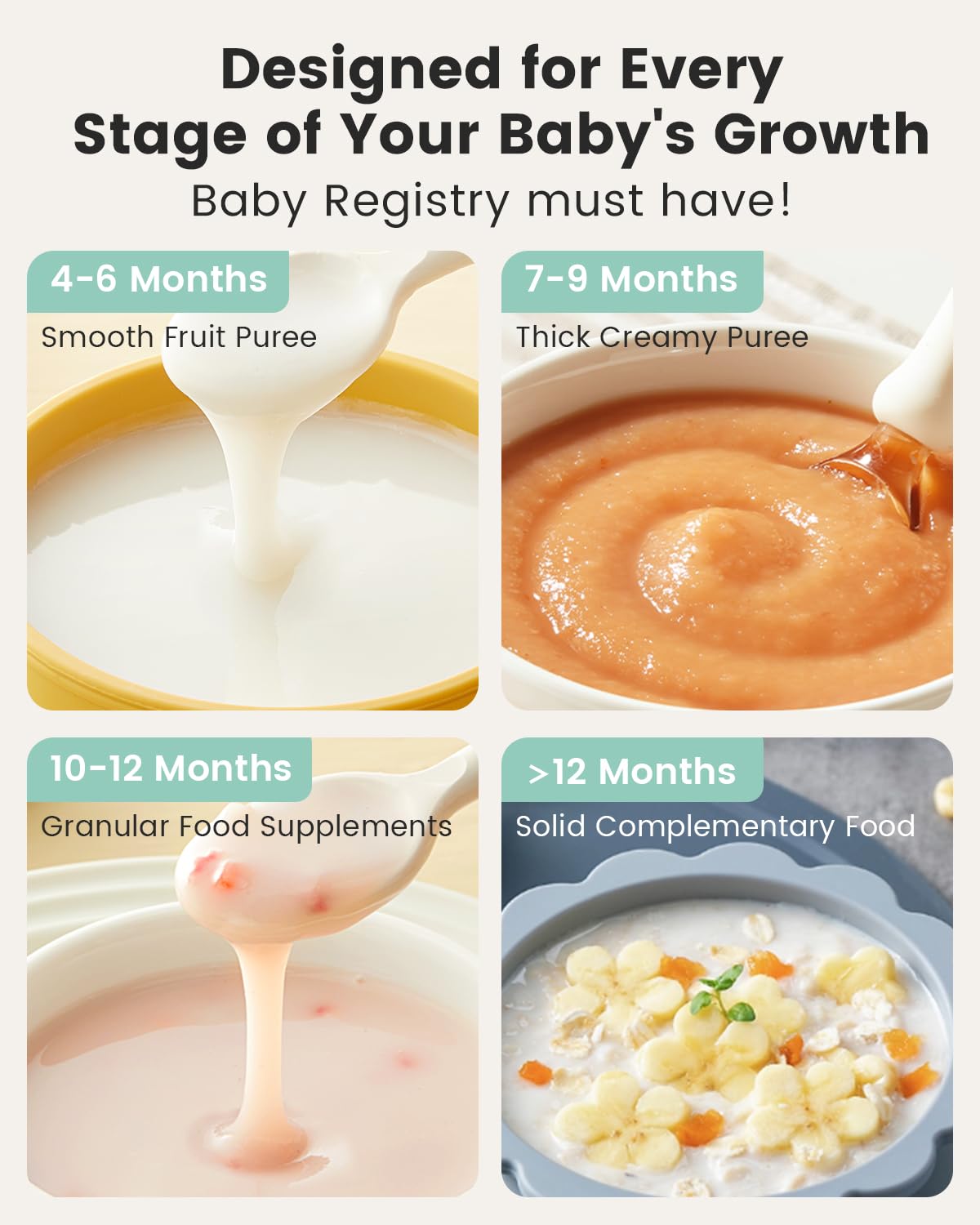 GROWNSY Baby Food Maker - One Step Steamer & Grinder