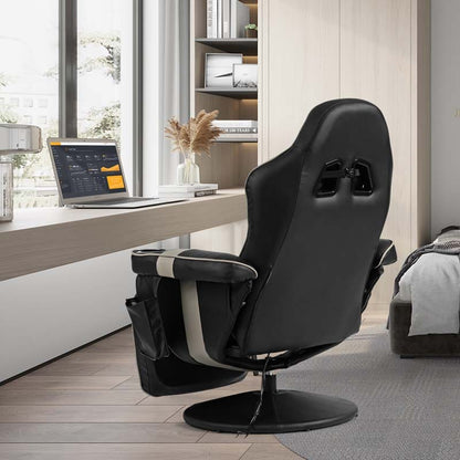 Pu Leather Massage Gaming Chair Ergonomic High Back Racing Style Gaming Recliner With Adjustable Backrest Amp Footrest Cup Holder Side Pouch - Comfortable And Ergonomic Design