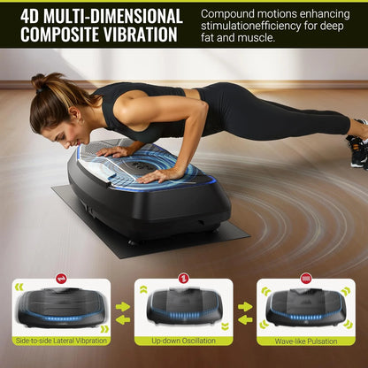 FLYBIRD 4D Vibration Plate, 500lb Capacity, Triple Motor, Bone Density