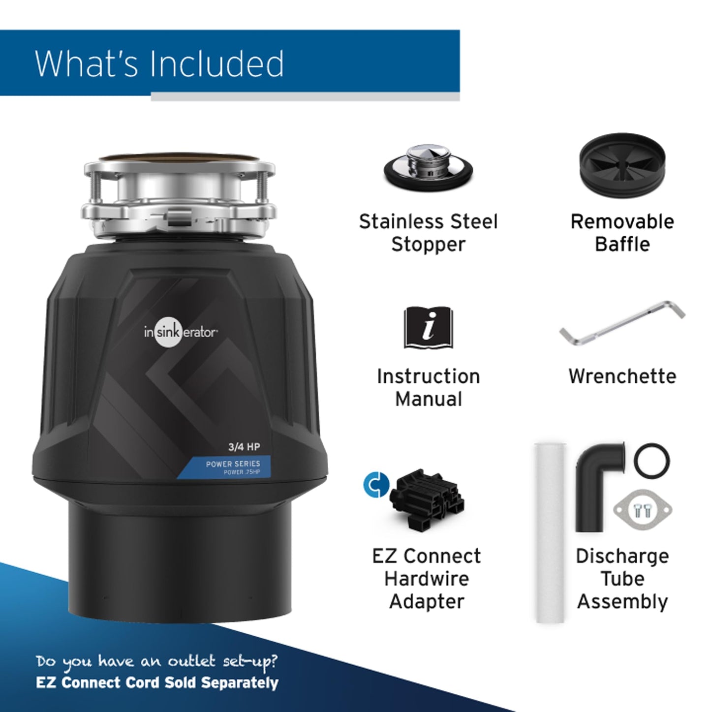INSINKERATOR InSinkErator Power 0.75HP Continuous Feed Garbage Disposal