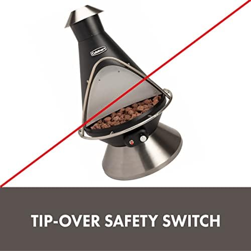 COH-600 Propane Fire Pit, Patio Heater with Tip-Over Safety Switch, 8 lbs. Lava Rocks Included, 31" x 31" x 48"