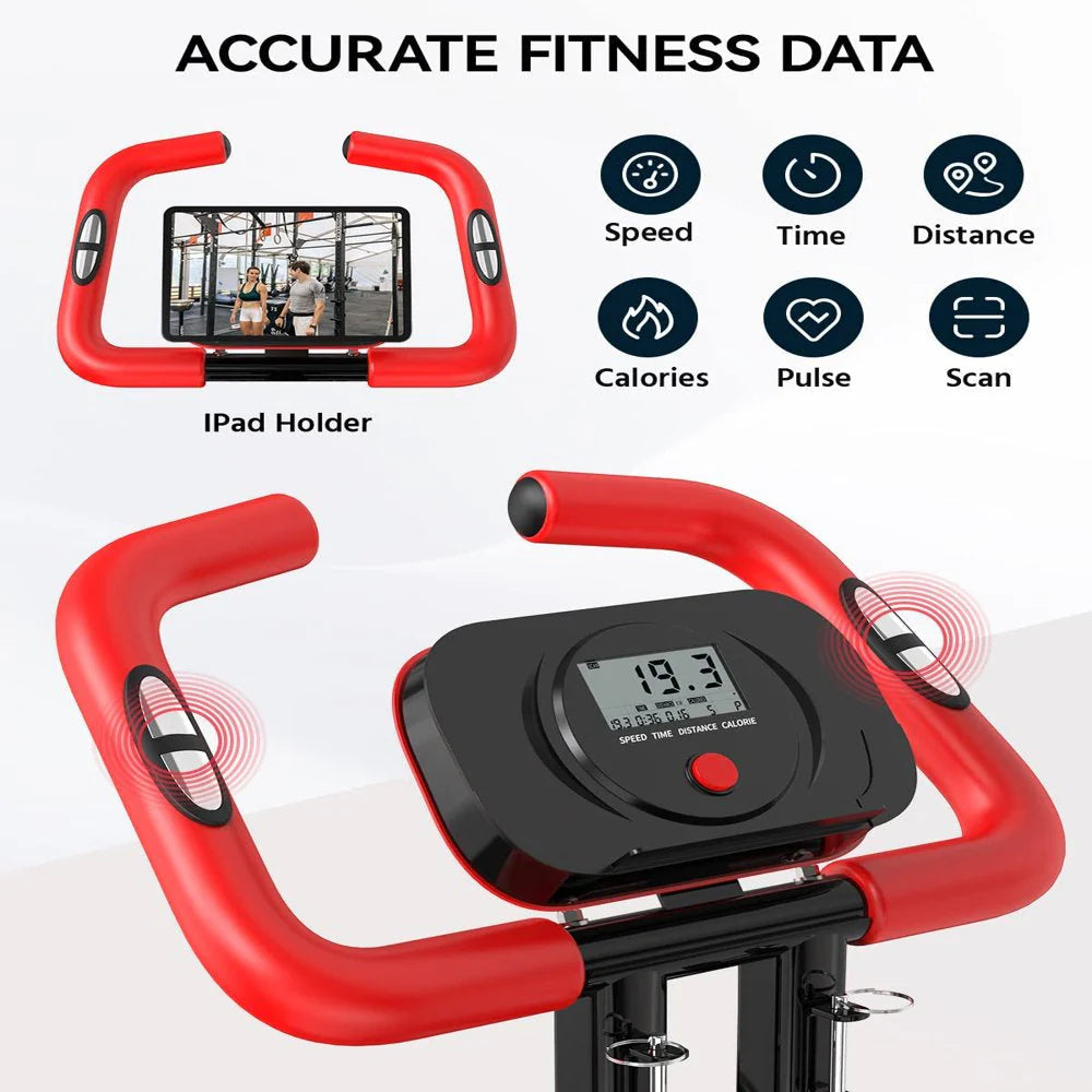 Pooboo 3 In 1 Foldable Exercise Bike Indoor Cycling Bike Workout 300Lb