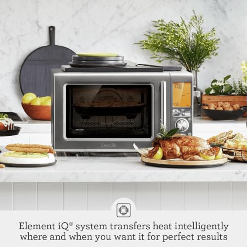 Breville BMO870BST1BUS1 Combi Wave 3 in 1 Microwave, Black Stainless Steel: Home & Kitchen