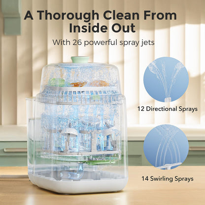 MOMCOZY KleanPal Pro Baby Bottle Washer & Sterilizer