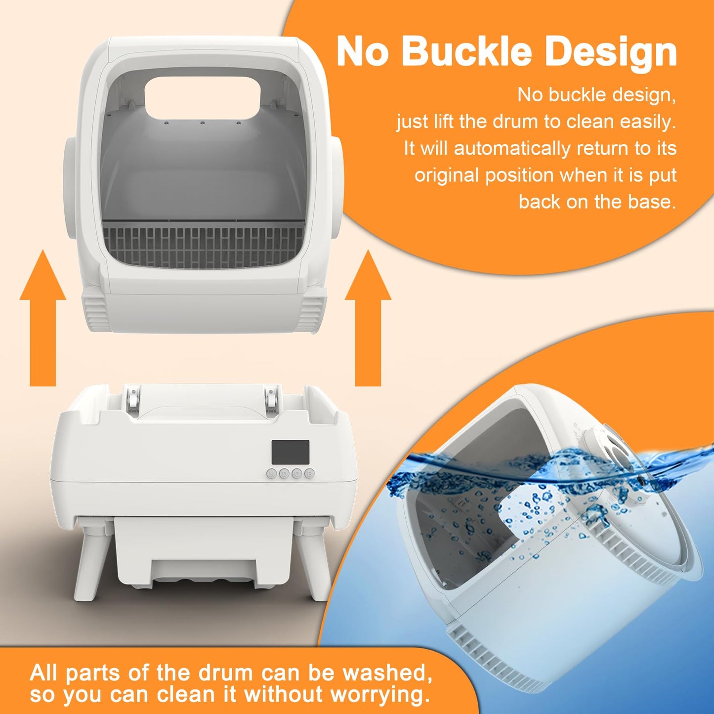 FRCFRC Automatic Cat Litter Box - Self-Cleaning, App Control