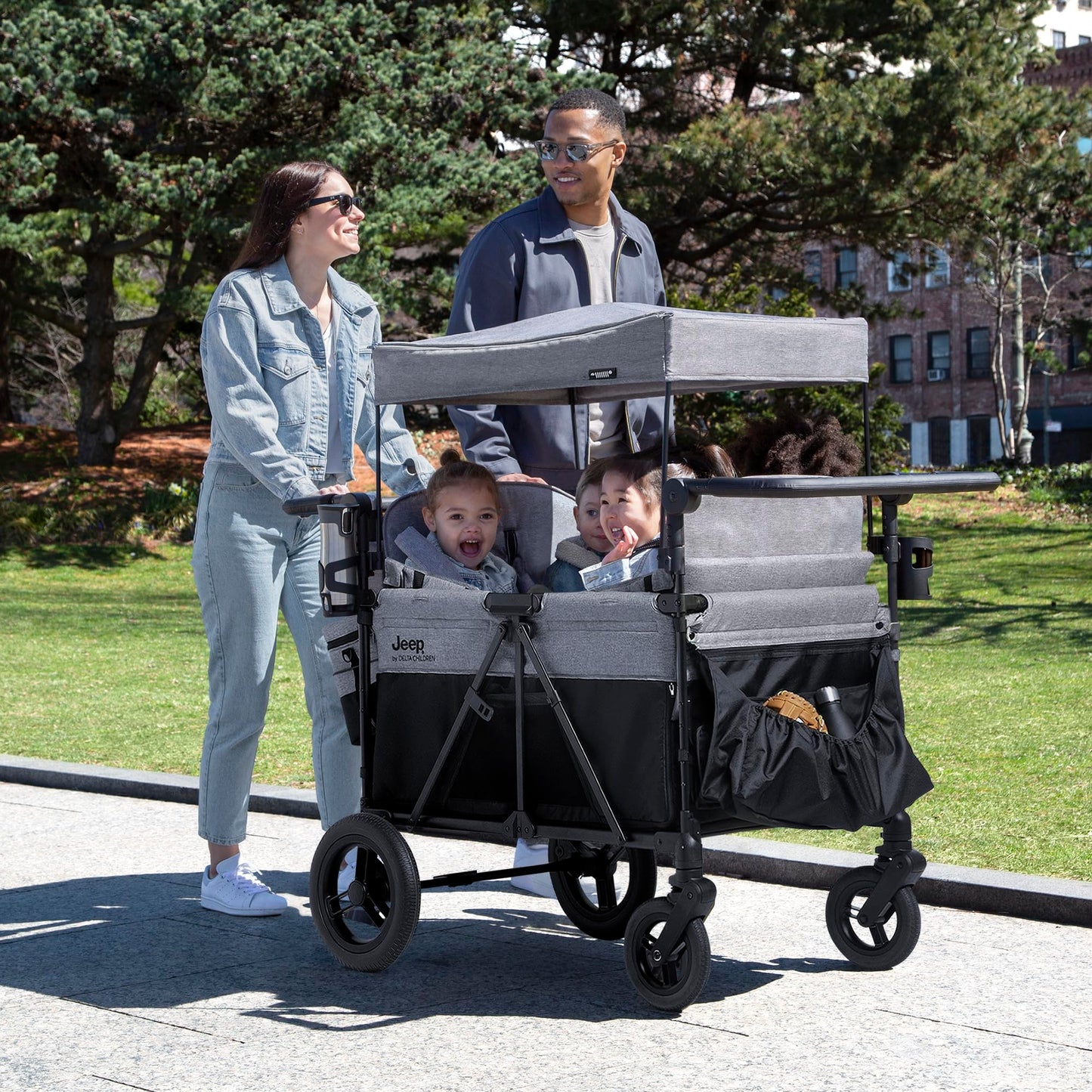 Delta Children's Jeep Wrangler Deluxe 4-Seater Stroller Wagon