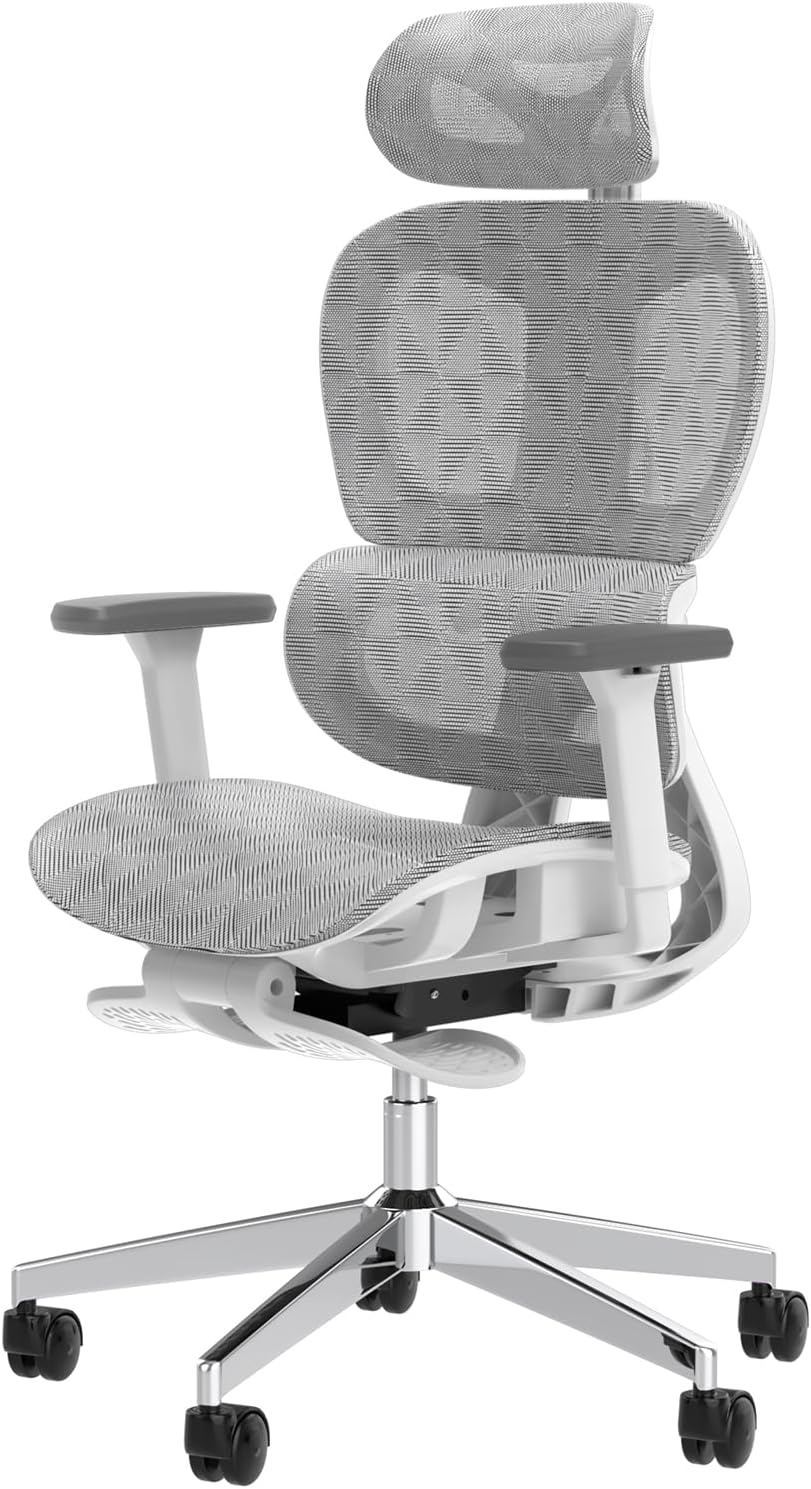 Ergo3D Ergonomic Office Chair – High Back Mesh Desk Chair with 3D Adjustable Armrests, Wheels, for Home and Office (Black)