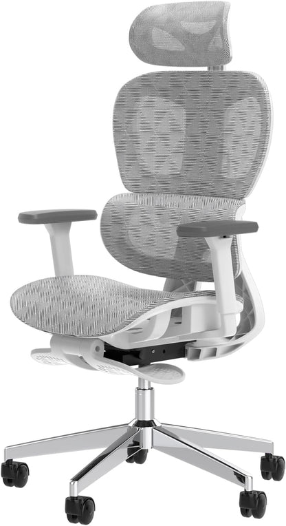 Ergo3D Ergonomic Office Chair – High Back Mesh Desk Chair with 3D Adjustable Armrests, Wheels, for Home and Office (Black)