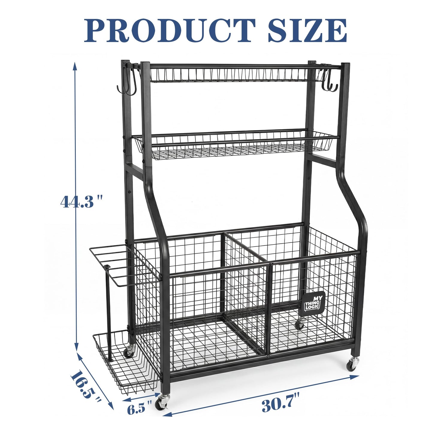 MYTHINGLOGIC Garage Ball Storage Organizer for Sports Equipment