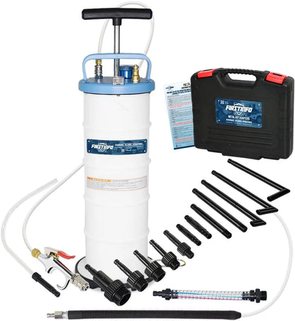 Patented 10L Automatic Transmission Fluid Pump ATF Refill System Dispenser Extractor with 21 Pcs ATF Filler Adapters&Refilling Funnel + Drainer and Refill Kit