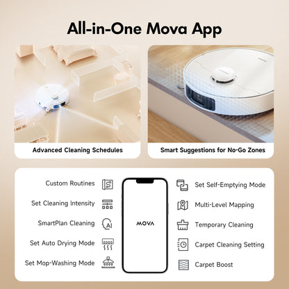 MOVA P10 Pro Ultra Robot Vacuum & Mop with 13,000Pa Suction