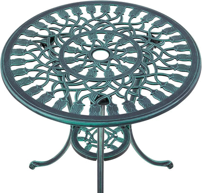 Patio Bistro Sets 3 Piece Cast Aluminum Bistro Table
