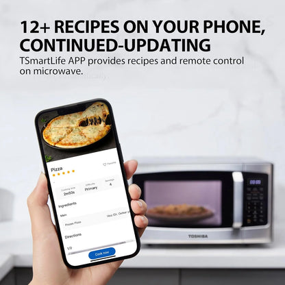 TOSHIBA 4-in-1 ML-EC42P(SS) Countertop Microwave Oven, Smart Sensor, Convection, Air Fryer Combo, Mute Function, Position Memory 13.6" Turntable, 1.5 Cu Ft, 1000W, Silver