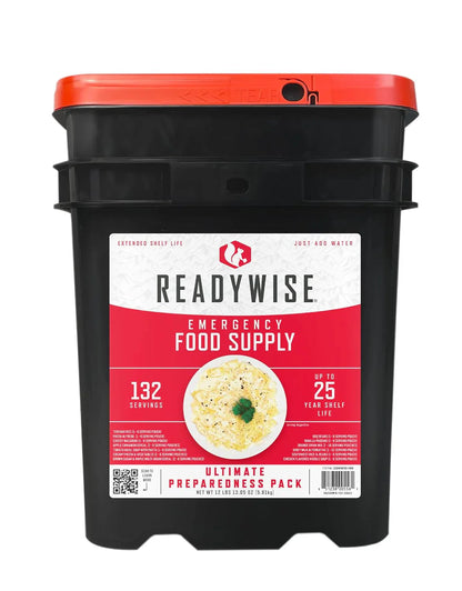 READYWISE - Chicken, Beef, Pork & Rice Emergency Food Supply Bucket, Premade, Freeze-Dried Survival Meals, 25-Year Shelf Life, Camping & Hiking Essentials, Long Term Meal & Food Supplies, 48 Meat & 40 Rice Servings