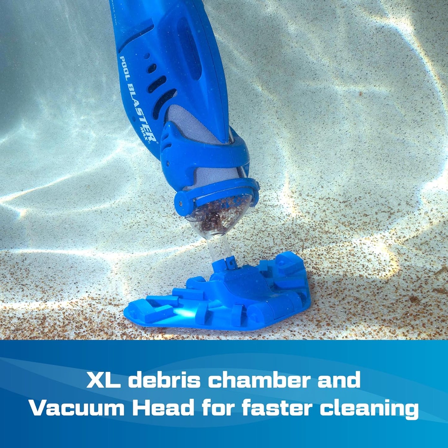 POOL BLASTER Max Cordless Pool Vacuum for Deep Cleaning & Strong Suction, Handheld Rechargeable Swimming Pool Cleaner for Inground and Above Ground Pools, Hoseless Pool Vac by Water Tech