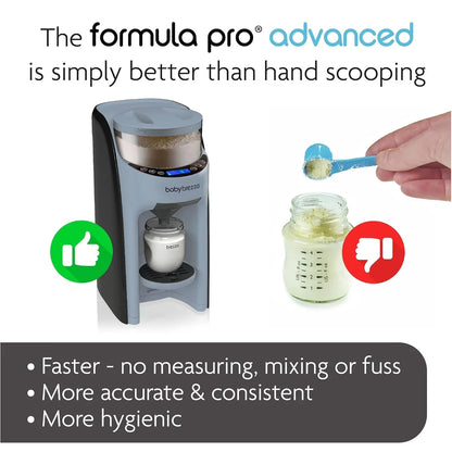 New and Improved Formula Pro Advanced Formula Dispenser Machine - Automatically Mix a Warm Formula Bottle Instantly - Easily Make Bottle with Automatic Powder Blending, Slate
