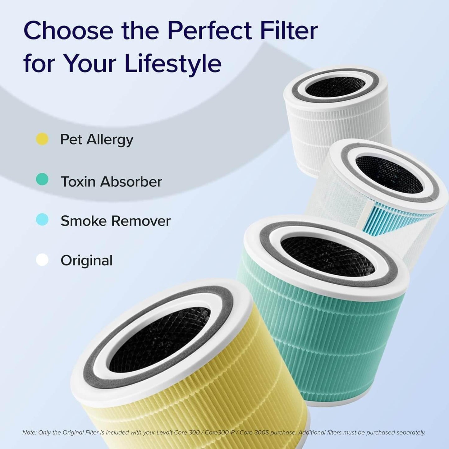 LEVOIT Core300S-P Air Purifier: HEPA, Smart WiFi, Quiet