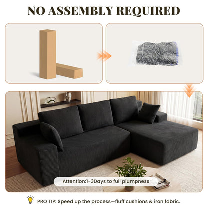 GRUSIGN Cloud Sectional Couch - Modular L-Shaped Sofa