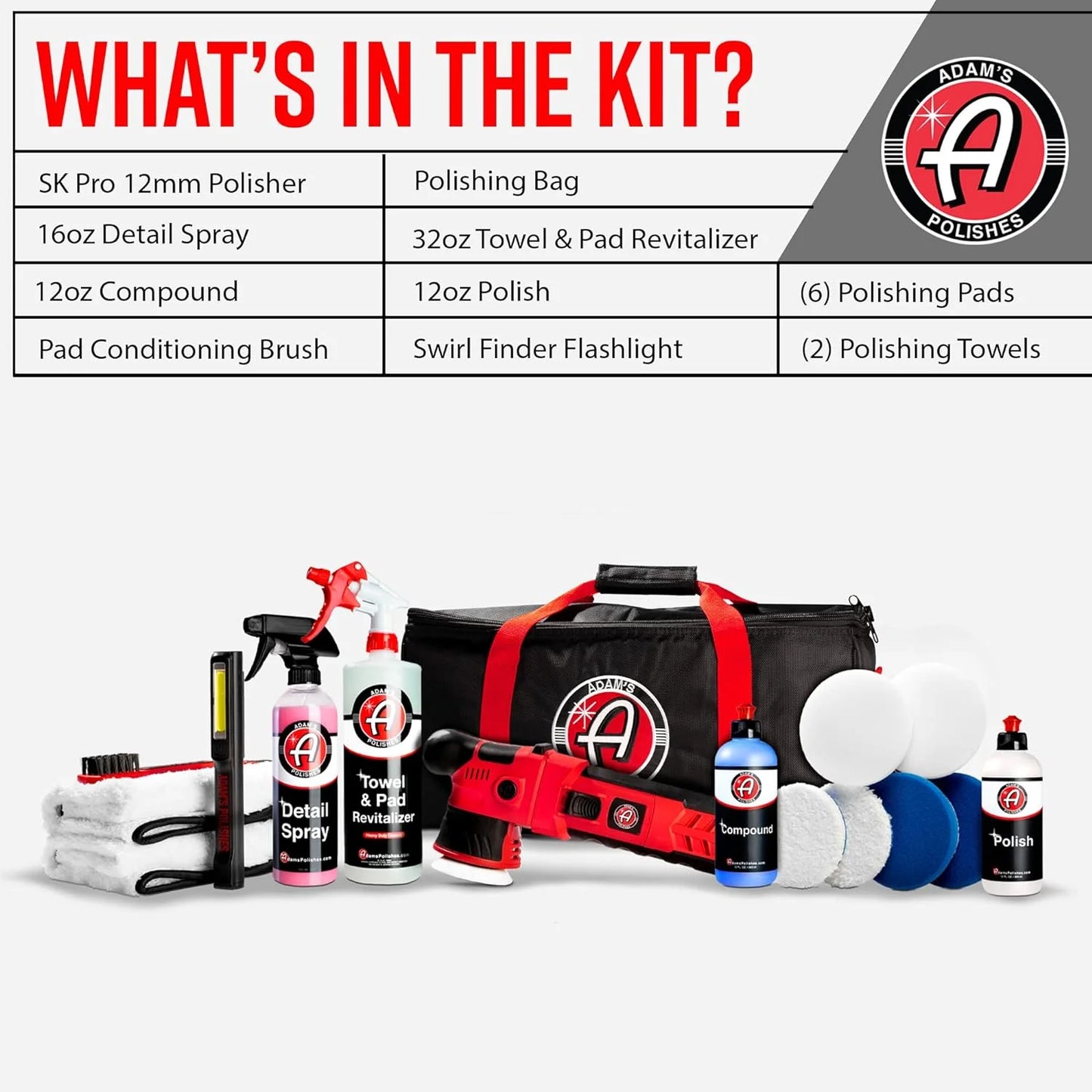 Car Polisher Kit (10 Item) - Professional Dual Action Polisher for Car Detailing - Paint Correction, Waxer Buffer DA Polisher - Variable Speed Car Polisher System