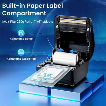 OMEZIZY Bluetooth Shipping Label Printer D450BT 4x6