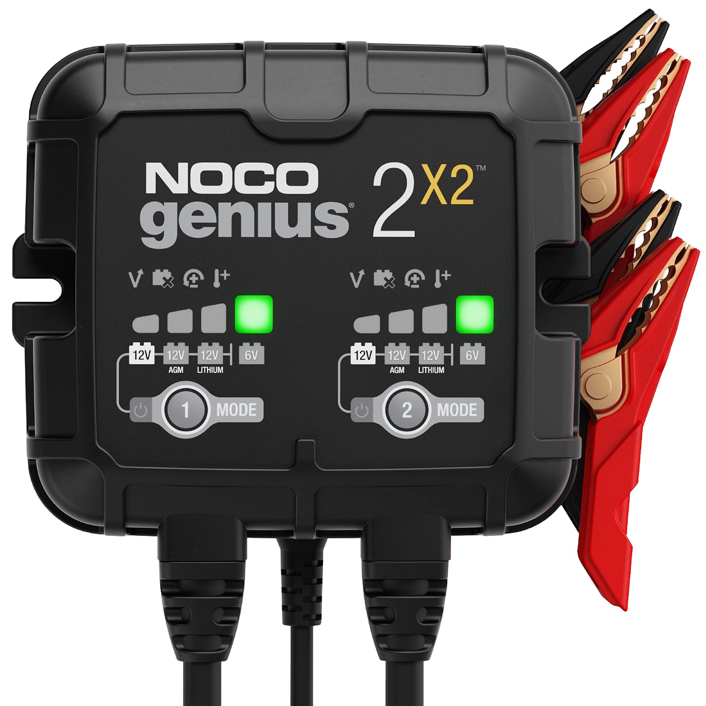 NOCO GENIUS2X2 Smart Battery Charger 6V/12V 2A/Bank
