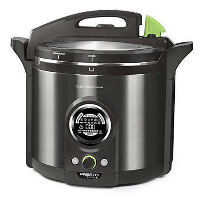 Presto 02144 12Qt Digital Canner, Black Stainless