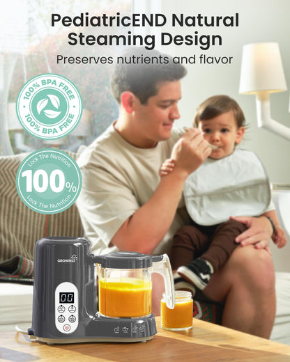 GROWNSY Baby Food Maker - One Step Steamer & Blender