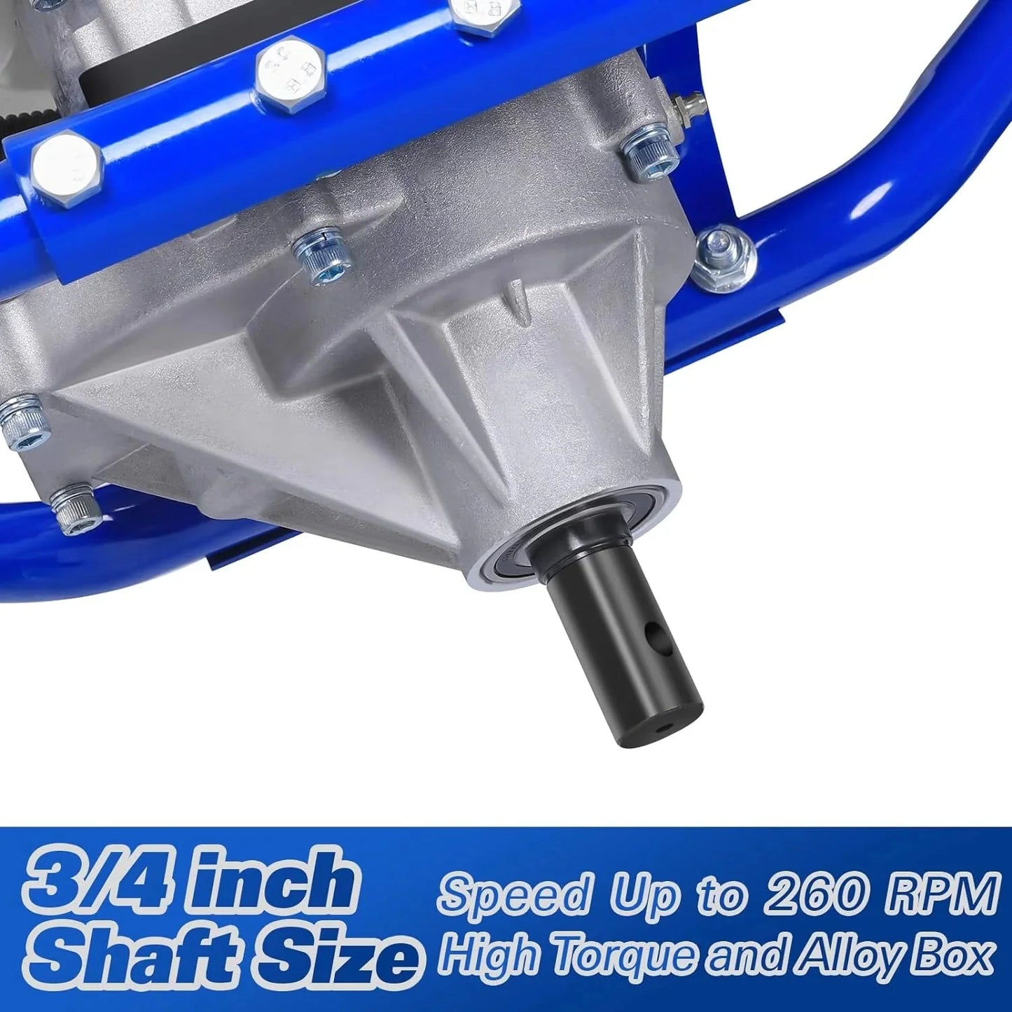 Post Hole Digger Gas Powered, 52cc 2.4 HP 2 Stroke Engine Earth Auger with 8" Drill Bit, EPA Compliant Post Hole Auger