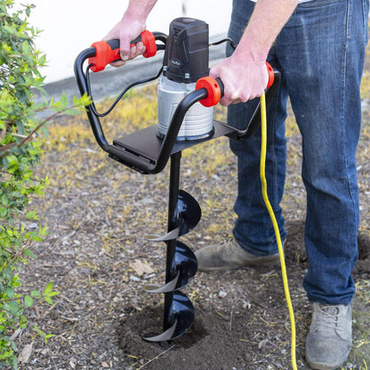 XtremepowerUS 1500W Electric Post Hole Digger with 6′′ Auger Bit, Anti Vibration Handle & Safety Lock for Soil & Fence Posts