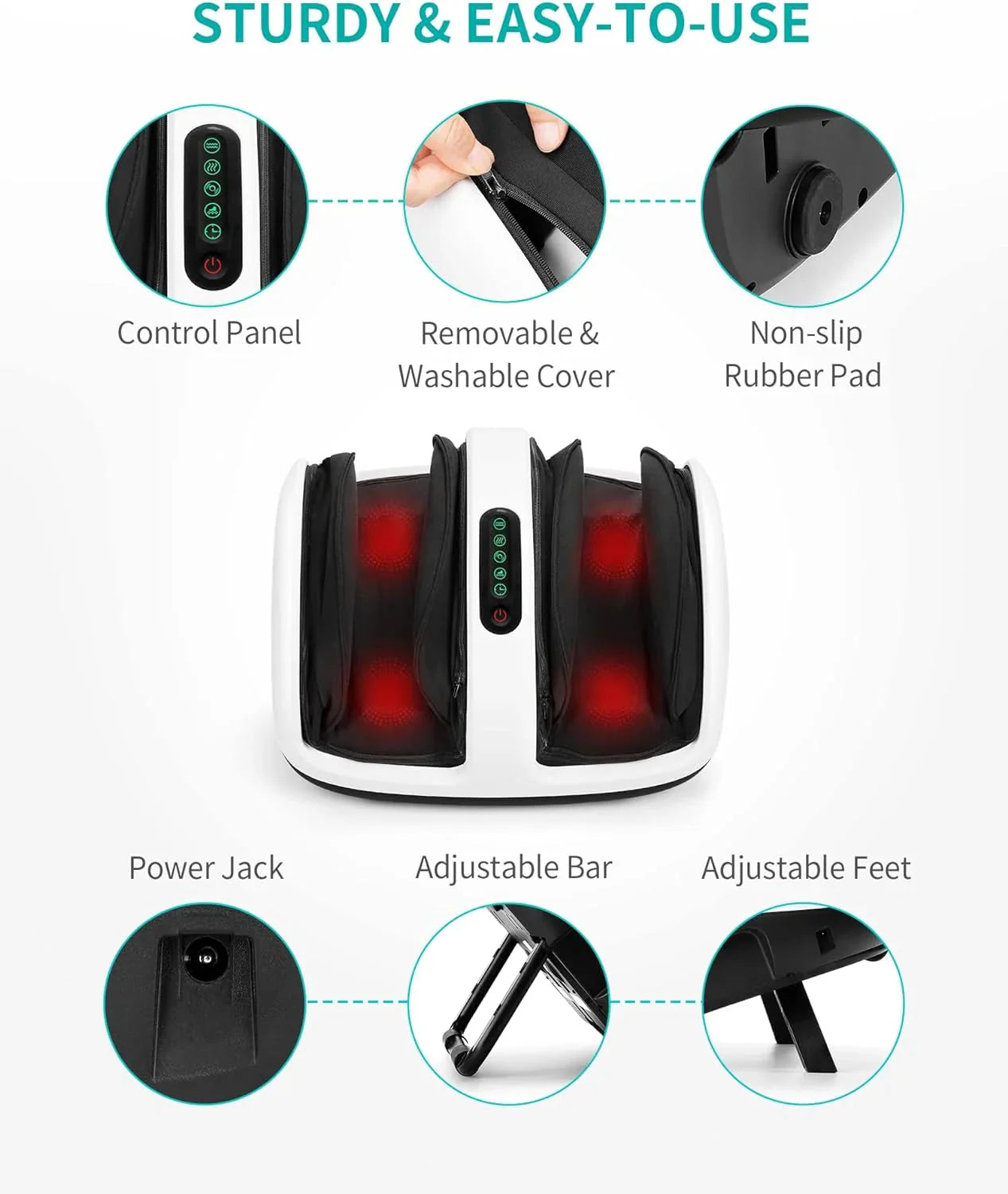 Foot Massager, Shiatsu Foot and Calf Massager
