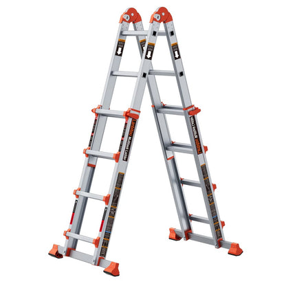 LANBITOU A Frame 4 Step Extension Ladder, 330 lbs Capacity