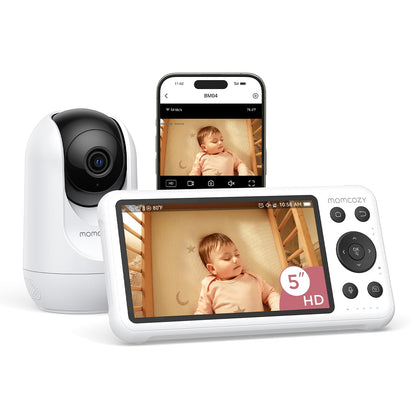 MOMCOZY Smart WiFi Baby Monitor with 1080P Camera & Audio
