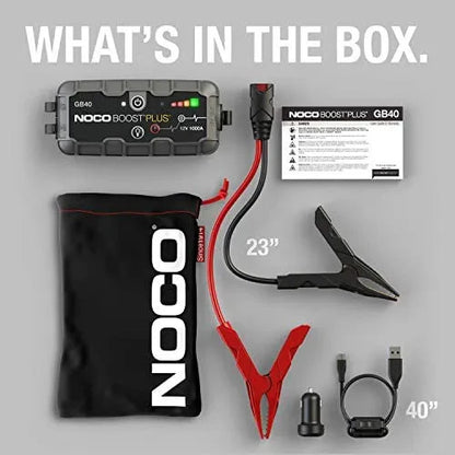 NOCO Boost Plus GB40 1000 Amp 12-Volt UltraSafe Lithium Jump Starter Box, Car Battery Booster Pack, Portable Power Bank Charger sgtnighsdesigns