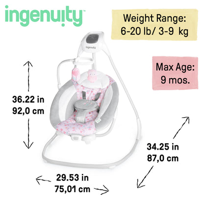 INGENUITY SimpleComfort 6-Speed Multi-Direction Baby Swing