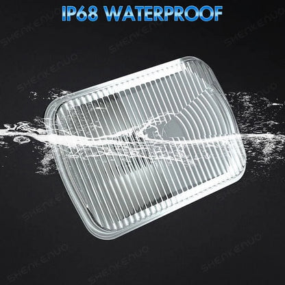for Ford F 150 F 250 Truck E-150 E-250 Van 5x7'' 7x6'' LED Crystal Clear Glass Lens Headlight Set
