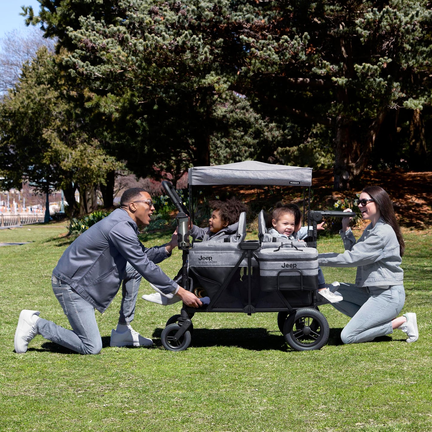 Delta Children's Jeep Wrangler Deluxe 4-Seater Stroller Wagon